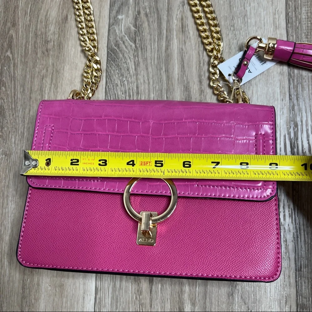 ALDO Wendamare Fuchsia Pink Chain Crossbody Shoulder Bag NWT